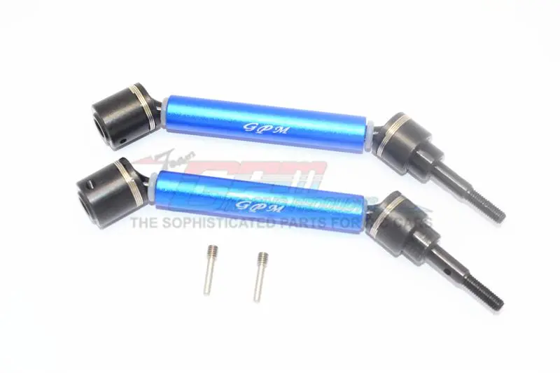 Traxxas 1/10 Maxx 4Wd Monster Truck Harden Steel + Aluminum Front Or Rear Adjustable Cvd Drive Shaft - 1Pr Set Blue 1