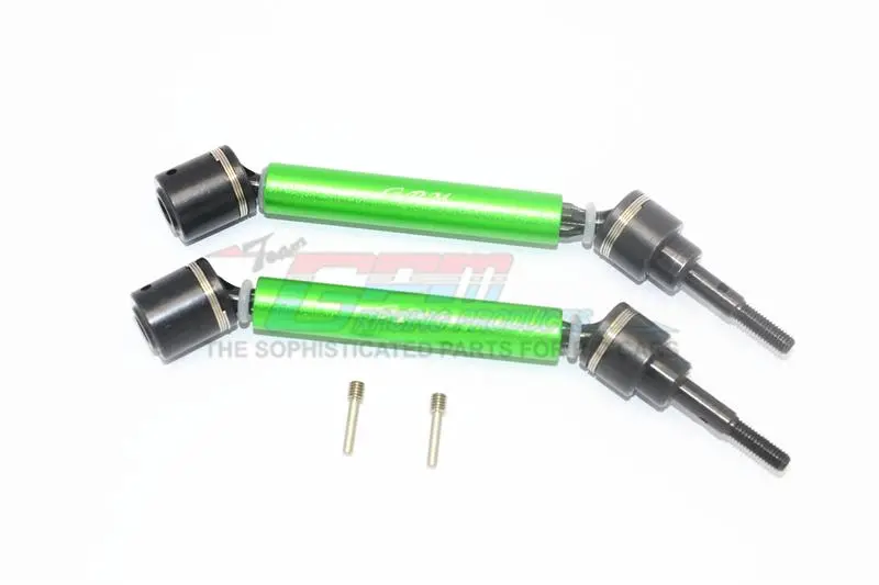 Traxxas 1/10 Maxx 4Wd Monster Truck Harden Steel + Aluminum Front Or Rear Adjustable Cvd Drive Shaft - 1Pr Set Green 1