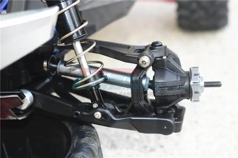 Traxxas 1/10 Maxx 4Wd Monster Truck Harden Steel + Aluminum Front Or Rear Adjustable Cvd Drive Shaft + Hex Adapter - 1Pr Set Blue 2