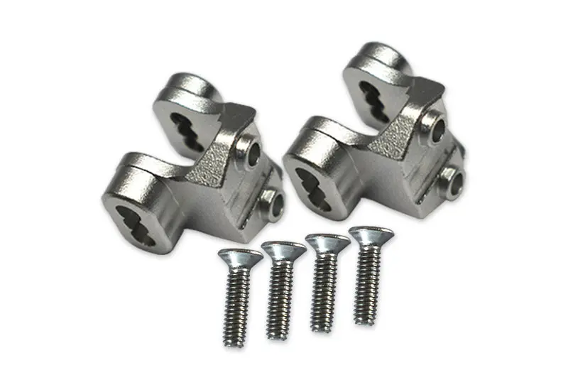 Traxxas 1/10 Trx 4 Trail Defender Crawler Aluminum Rear Axle Mount Set For Suspension Links - 2Pc Set Silver 1
