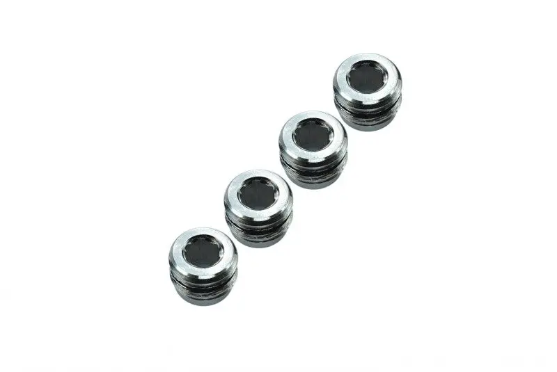 Traxxas 1/16 Mini E-Revo Aluminum Collars With Sealing Rubber Washers For Erv021 - 4 Pcs Set Silver 1