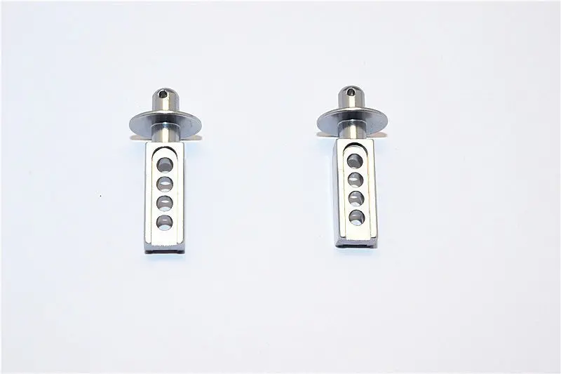 Traxxas 1/16 Mini E-Revo, Mini Slash Aluminum Front Body Post - 1Pr Gray Silver 1