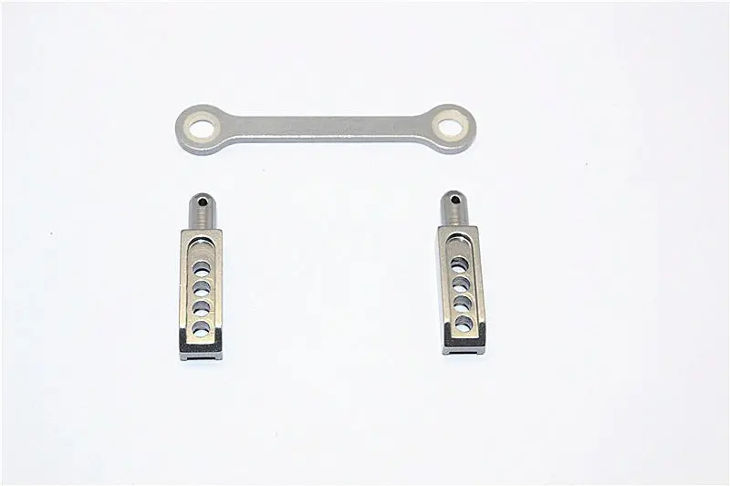 Traxxas 1/16 Mini E-Revo, Mini Slash Aluminum Rear Body Post With Mount - 3Pcs Gray Silver 1