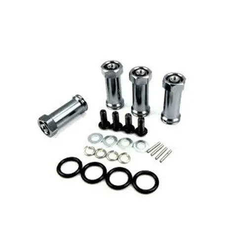 Traxxas 1/16 Mini E-Revo, Mini Slash, Mini Summit Aluminum Hex Adapters (+20Mm) - 4Pc Set Gray Silver 1