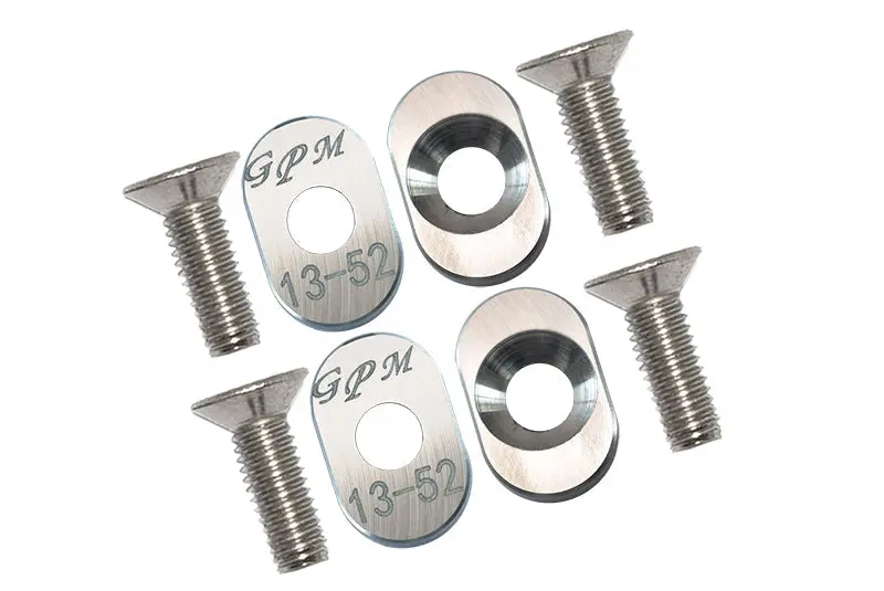 Traxxas 1/8 4Wd Sledge Monster Truck 95076-4 Aluminium 7075-T6 Fixing Motor Base Reinforcement - 8Pcs Set Silver 1