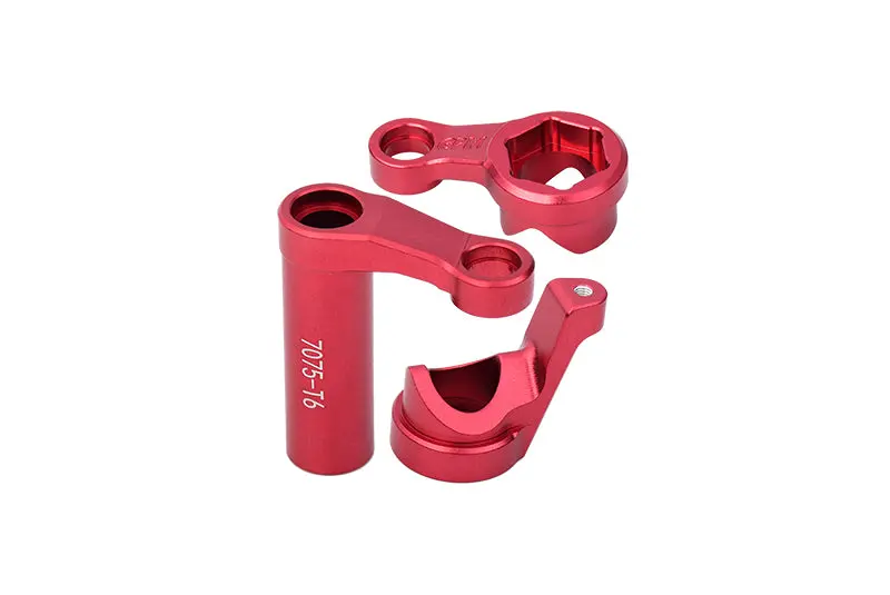Traxxas 1/8 4Wd Sledge Monster Truck 95076-4 Aluminium 7075-T6 Steering Assembly - 3Pc Set Red 1