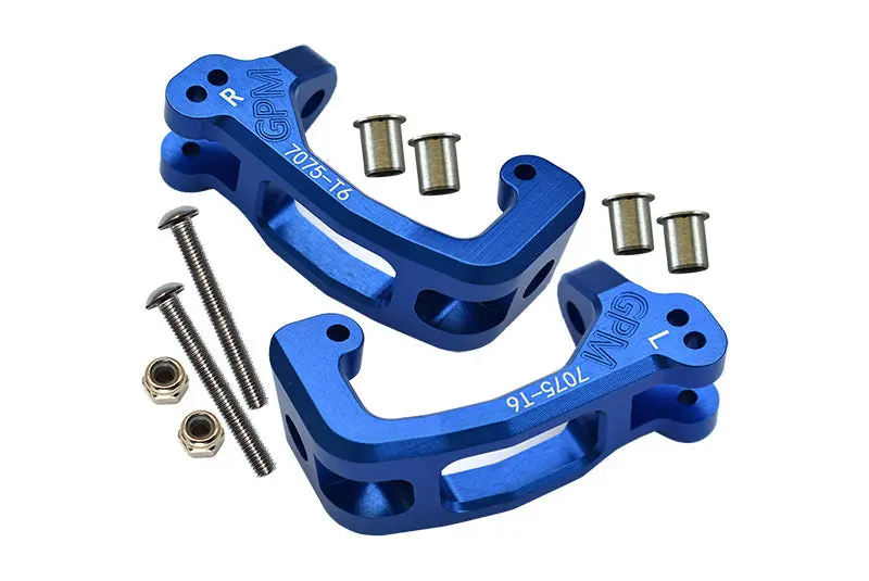 Traxxas 1/8 4Wd Sledge Monster Truck 95076-4 Aluminum 7075-T6 Front C Hubs - 10Pc Set Blue 1