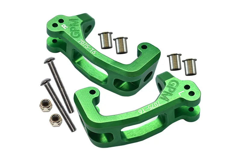 Traxxas 1/8 4Wd Sledge Monster Truck 95076-4 Aluminum 7075-T6 Front C Hubs - 10Pc Set Green 1
