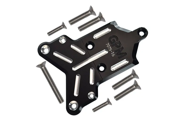 Traxxas 1/8 4Wd Sledge Monster Truck 95076-4 Aluminum 7075-T6 Front Chassis Protection Plate - 8Pc Set Black 1