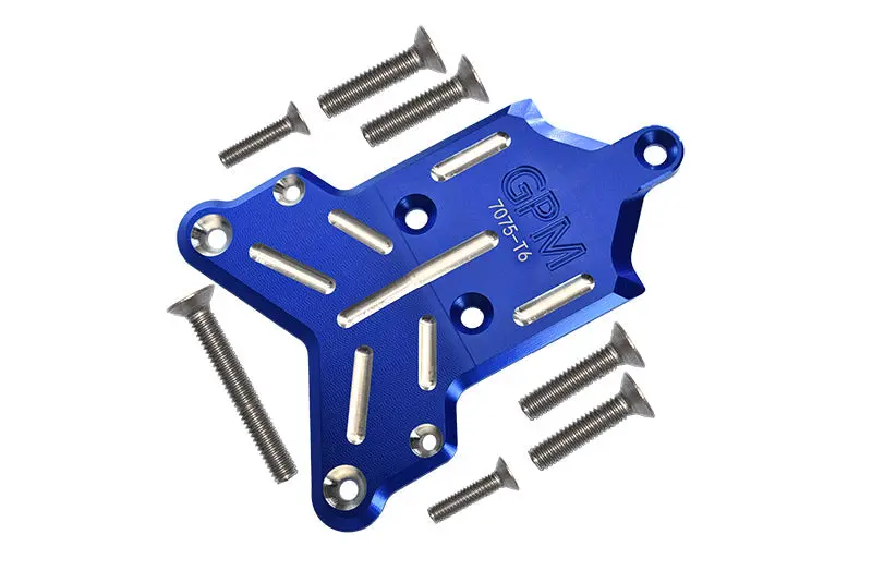 Traxxas 1/8 4Wd Sledge Monster Truck 95076-4 Aluminum 7075-T6 Front Chassis Protection Plate - 8Pc Set Blue 1