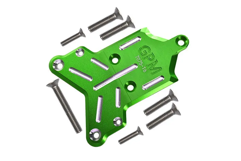 Traxxas 1/8 4Wd Sledge Monster Truck 95076-4 Aluminum 7075-T6 Front Chassis Protection Plate - 8Pc Set Green 1