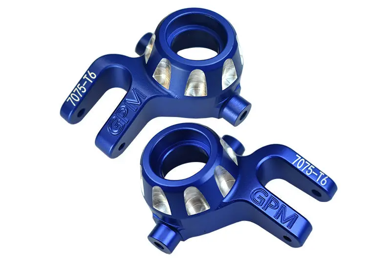 Traxxas 1/8 4Wd Sledge Monster Truck 95076-4 Aluminum 7075-T6 Front Knuckle Arms - 2Pc Set Blue 1