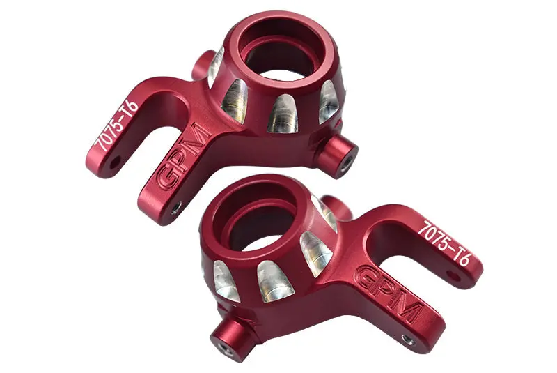 Traxxas 1/8 4Wd Sledge Monster Truck 95076-4 Aluminum 7075-T6 Front Knuckle Arms - 2Pc Set Red 1