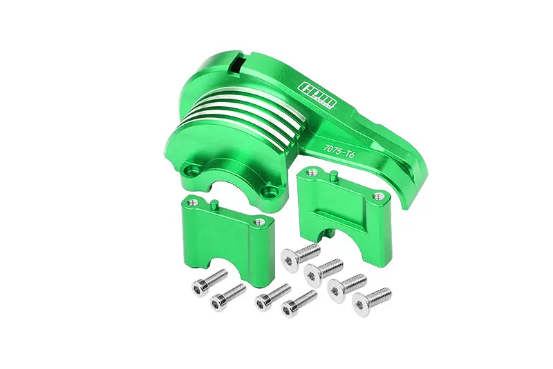 Traxxas 1/8 4Wd Sledge Monster Truck 95076-4 Aluminum 7075-T6 Main Gear Cover - 11Pc Set Green 1