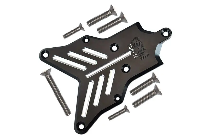 Traxxas 1/8 4Wd Sledge Monster Truck 95076-4 Aluminum 7075-T6 Rear Chassis Protection Plate - 8Pc Set Black 1