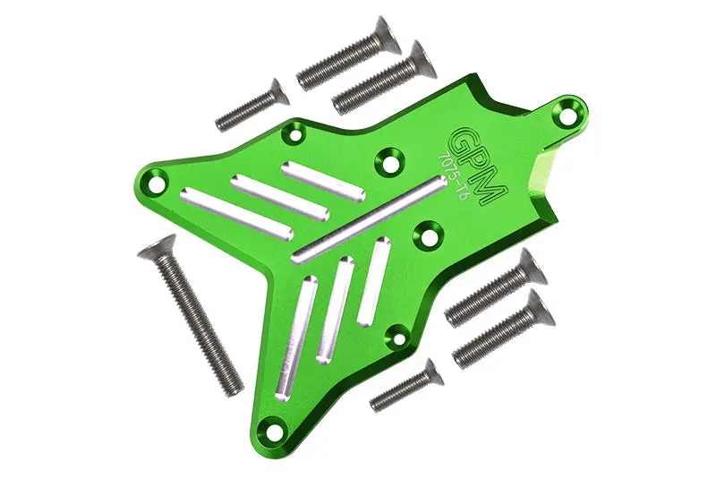 Traxxas 1/8 4Wd Sledge Monster Truck 95076-4 Aluminum 7075-T6 Rear Chassis Protection Plate - 8Pc Set Green 1
