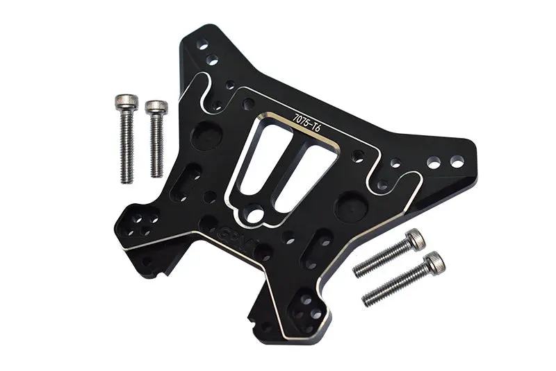 Traxxas 1/8 4Wd Sledge Monster Truck 95076-4 Aluminum 7075-T6 Rear Damper Plate - 5Pc Set Black 1