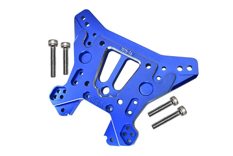 Traxxas 1/8 4Wd Sledge Monster Truck 95076-4 Aluminum 7075-T6 Rear Damper Plate - 5Pc Set Blue 1