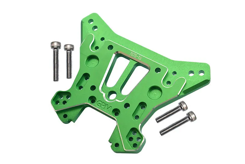 Traxxas 1/8 4Wd Sledge Monster Truck 95076-4 Aluminum 7075-T6 Rear Damper Plate - 5Pc Set Green 1