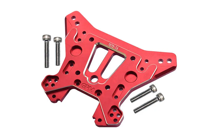 Traxxas 1/8 4Wd Sledge Monster Truck 95076-4 Aluminum 7075-T6 Rear Damper Plate - 5Pc Set Red 1