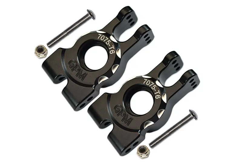Traxxas 1/8 4Wd Sledge Monster Truck 95076-4 Aluminum 7075-T6 Rear Knuckle Arms - 6Pc Set Black 1