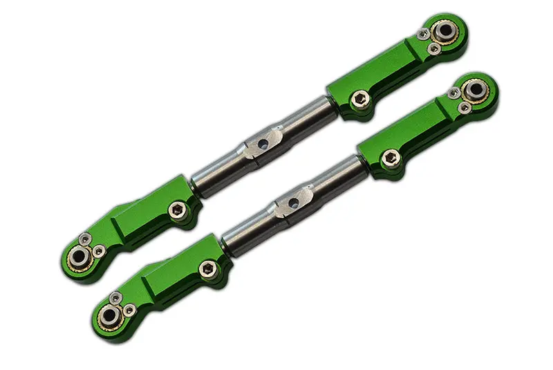 Traxxas 1/8 4Wd Sledge Monster Truck 95076-4 Aluminum+Stainless Steel Front Upper Arm Tie Rod - 2Pc Set Green 1