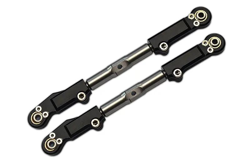 Traxxas 1/8 4Wd Sledge Monster Truck 95076-4 Aluminum+Stainless Steel Rear Upper Arm Tie Rod - 2Pc Set Black 1