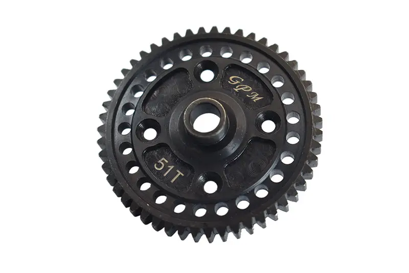 Traxxas 1/8 4Wd Sledge Monster Truck 95076-4 Carbon Steel Spur Gear 51T - 1Pc Black 1
