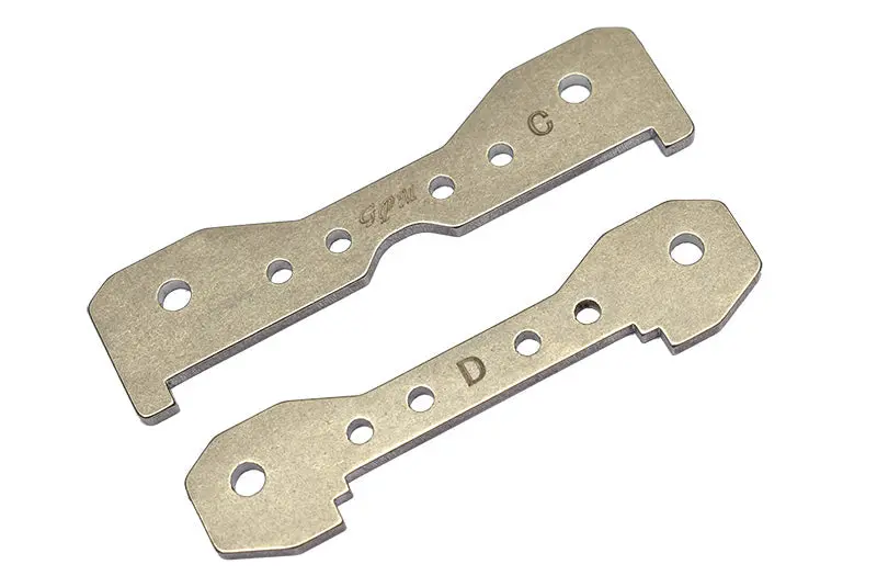 Traxxas 1/8 4Wd Sledge Monster Truck 95076-4 Stainless Steel Rear Lower Bulkhead Tie Bar - 2Pc Set Original Color 1