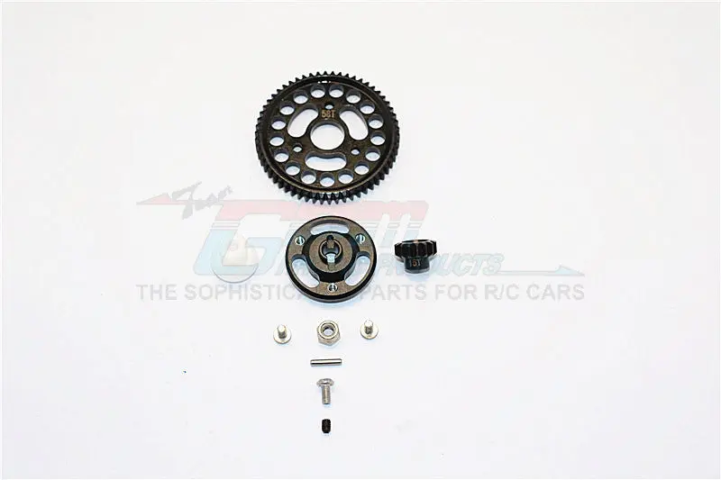 Traxxas Craniac Aluminum Spur Gear Adapter+Steel Gear 58T & 15T - 1 Set Black 1