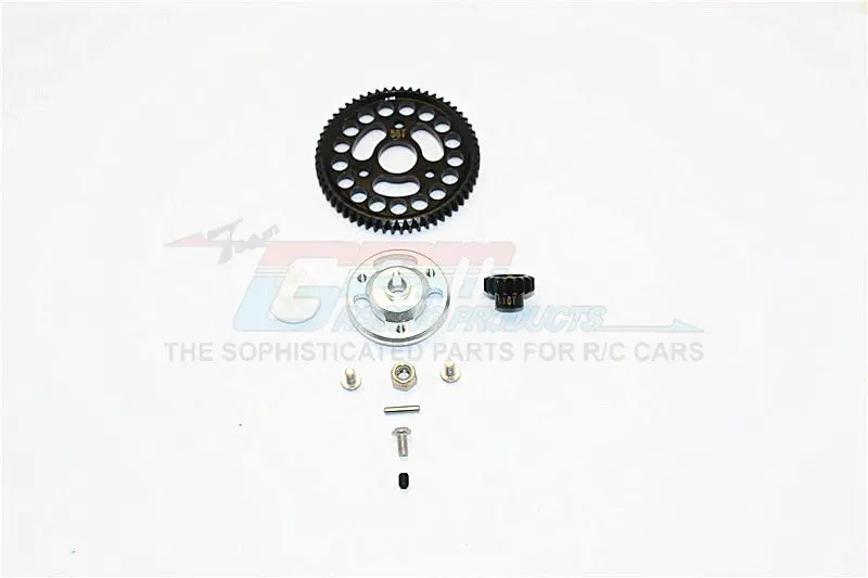 Traxxas Craniac Aluminum Spur Gear Adapter+Steel Gear 58T & 16T - 1 Set Silver 1