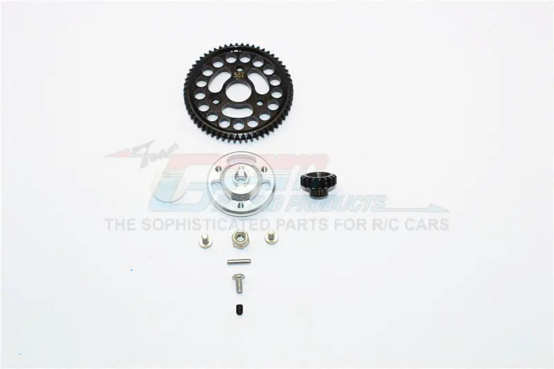 Traxxas Craniac Aluminum Spur Gear Adapter+Steel Gear 58T & 17T - 1 Set Silver 1