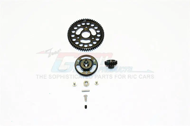 Traxxas Craniac Aluminum Spur Gear Adapter+Steel Gear 58T & 18T - 1 Set Black 1