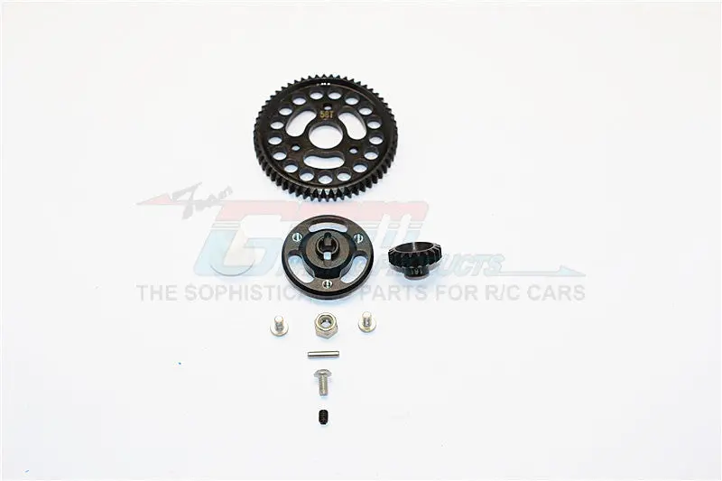 Traxxas Craniac Aluminum Spur Gear Adapter+Steel Gear 58T & 19T - 1 Set Black 1