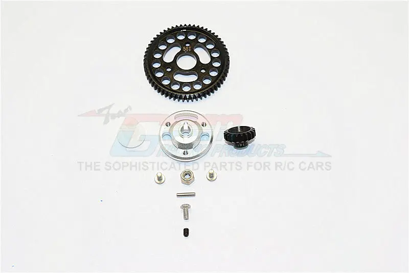 Traxxas Craniac Aluminum Spur Gear Adapter+Steel Gear 58T & 19T - 1 Set Silver 1