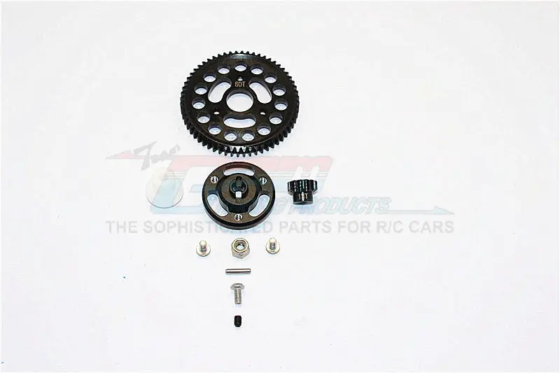 Traxxas Craniac Aluminum Spur Gear Adapter+Steel Gear 60T & 13T - 1 Set Black 1
