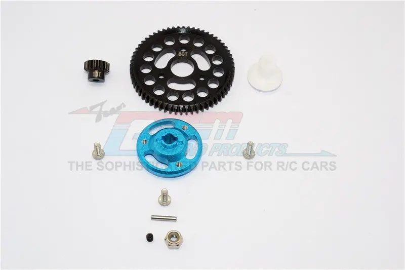 Traxxas Craniac Aluminum Spur Gear Adapter+Steel Gear 60T & 13T - 1 Set Sky Blue 1