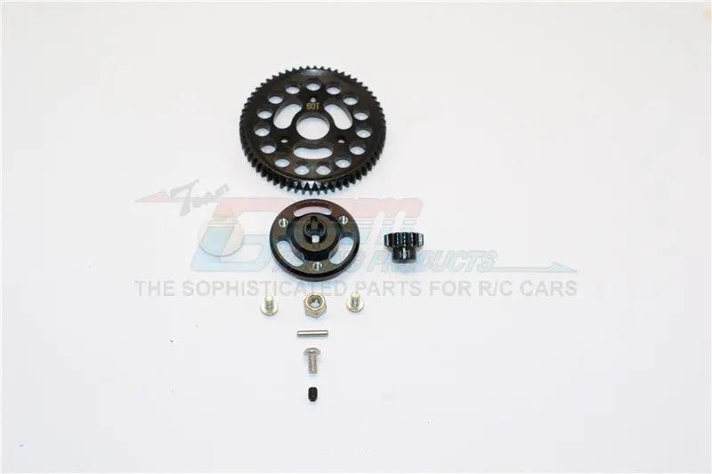 Traxxas Craniac Aluminum Spur Gear Adapter+Steel Gear 60T & 14T - 1 Set Black 1