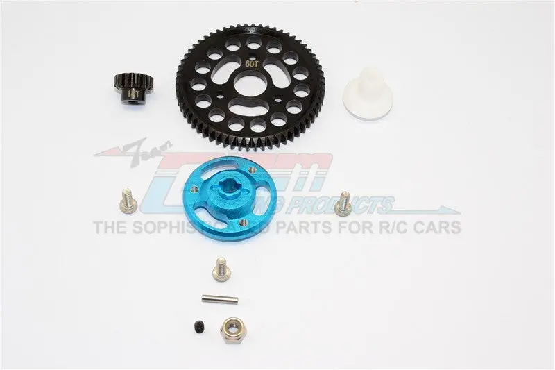 Traxxas Craniac Aluminum Spur Gear Adapter+Steel Gear 60T & 14T - 1 Set Sky Blue 1