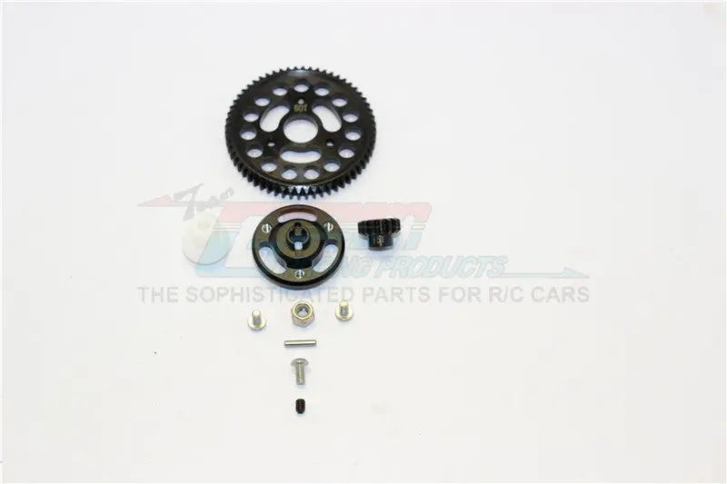 Traxxas Craniac Aluminum Spur Gear Adapter+Steel Gear 60T & 15T - 1 Set Black 1