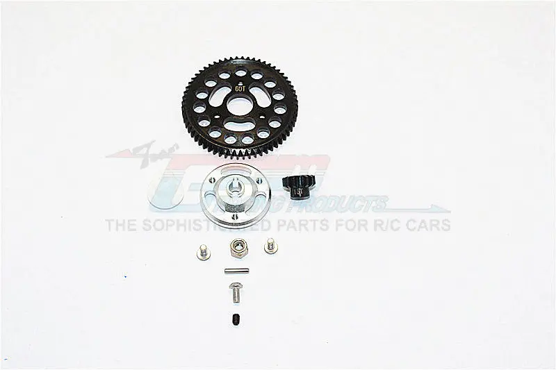 Traxxas Craniac Aluminum Spur Gear Adapter+Steel Gear 60T & 15T - 1 Set Silver 1