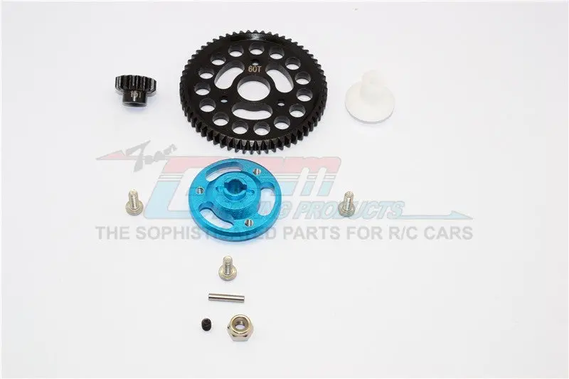 Traxxas Craniac Aluminum Spur Gear Adapter+Steel Gear 60T & 15T - 1 Set Sky Blue 1