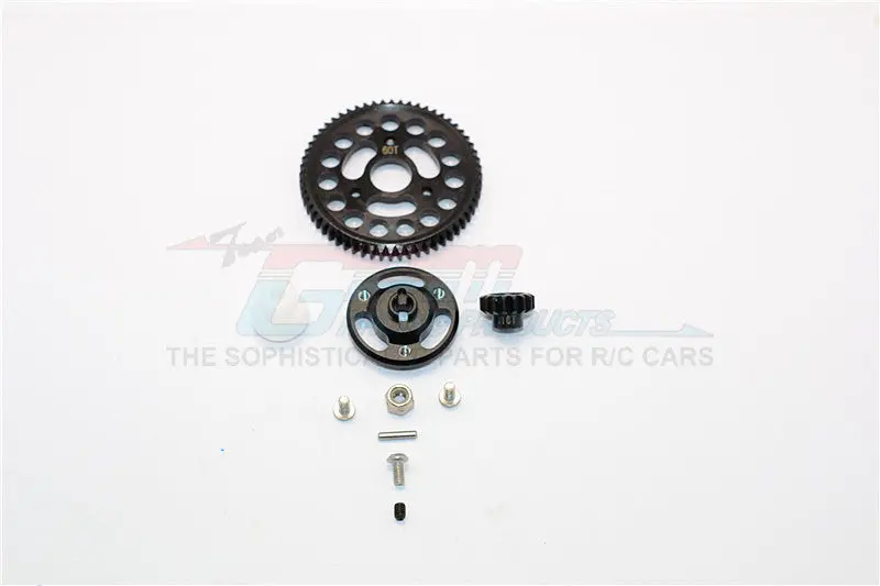 Traxxas Craniac Aluminum Spur Gear Adapter+Steel Gear 60T & 16T - 1 Set Black 1