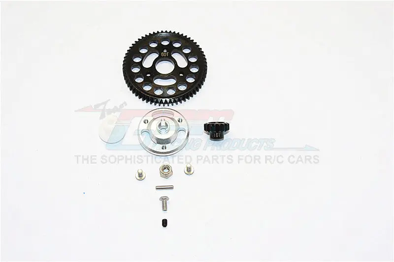 Traxxas Craniac Aluminum Spur Gear Adapter+Steel Gear 60T & 16T - 1 Set Silver 1