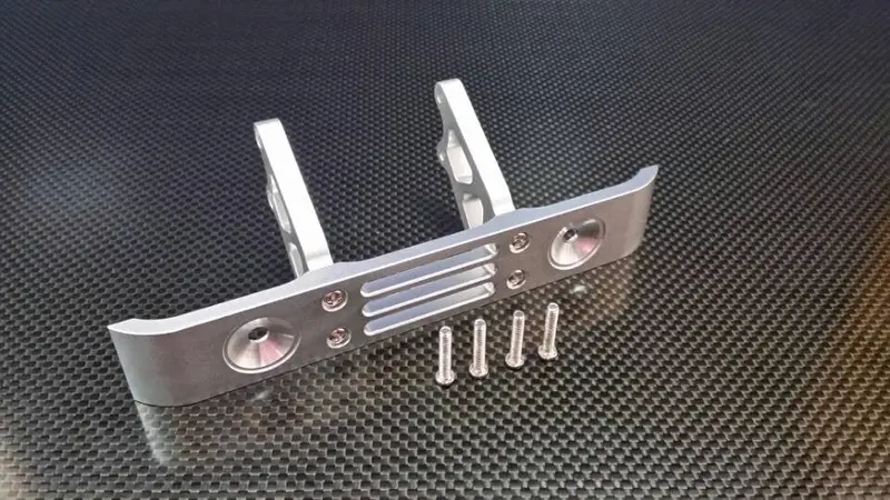 Traxxas E-Maxx 2 Aluminum Front Bumper With Screws - 1Pc Set Silver 1