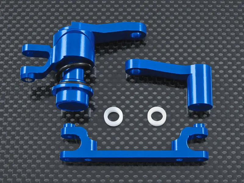 Traxxas E-Maxx 2 Aluminum Steering Assembly (Compatiable To Use With Tmx3.3#4908) - 4Pcs Set Blue 1
