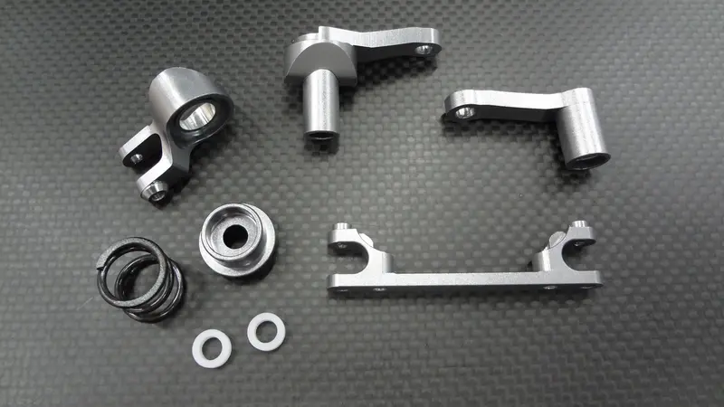 Traxxas E-Maxx 2 Aluminum Steering Assembly (Compatiable To Use With Tmx3.3#4908) - 4Pcs Set Gray Silver 1