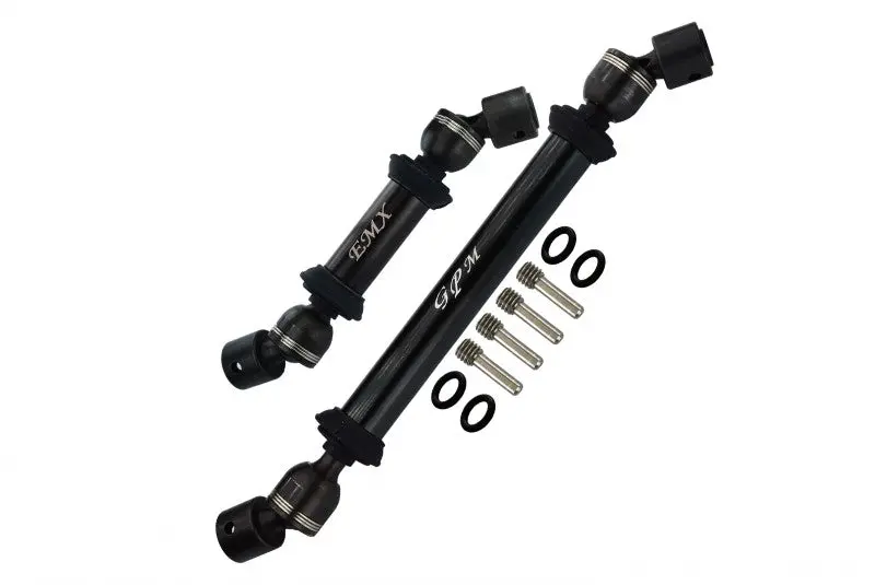 Traxxas E-Maxx 2 Steel + Aluminum Front / Rear Main Shafts - 1 Set Black 1