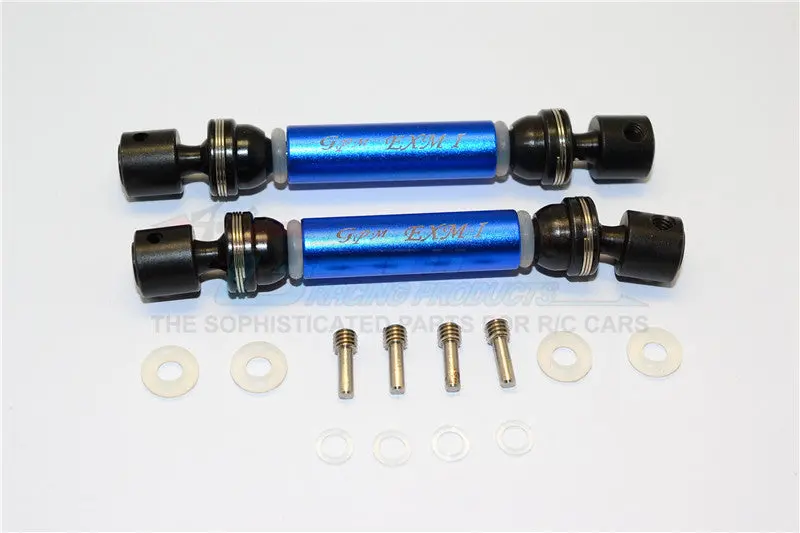 Traxxas E-Maxx Aluminum + Steel Front / Rear Cvd Main Shafts - 1Pr Set Blue 1