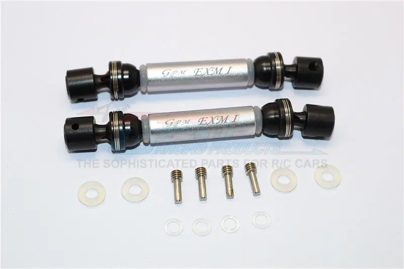 Traxxas E-Maxx Aluminum + Steel Front / Rear Cvd Main Shafts - 1Pr Set Gray Silver 1